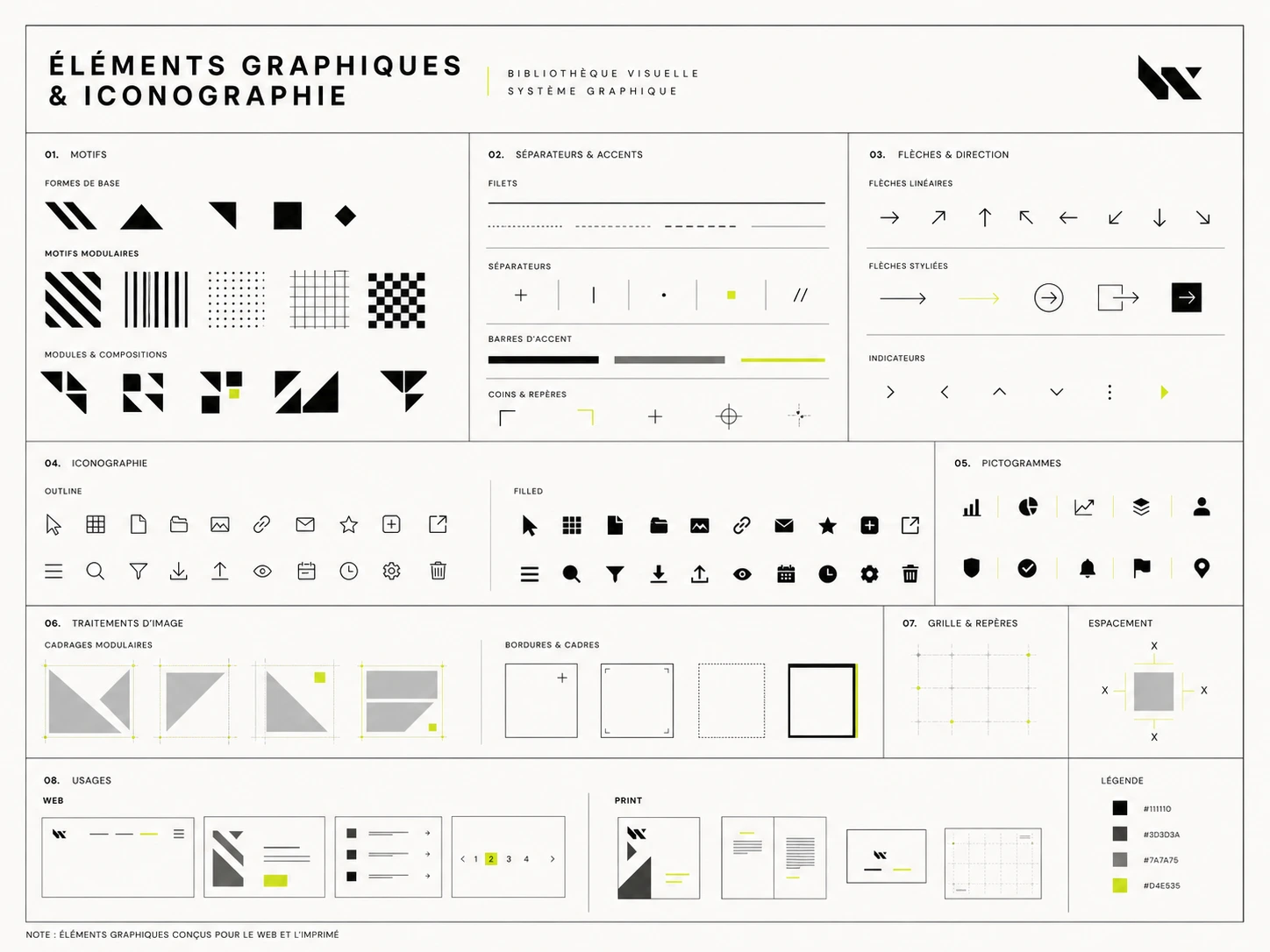 Éléments graphiques et iconographie charte graphique