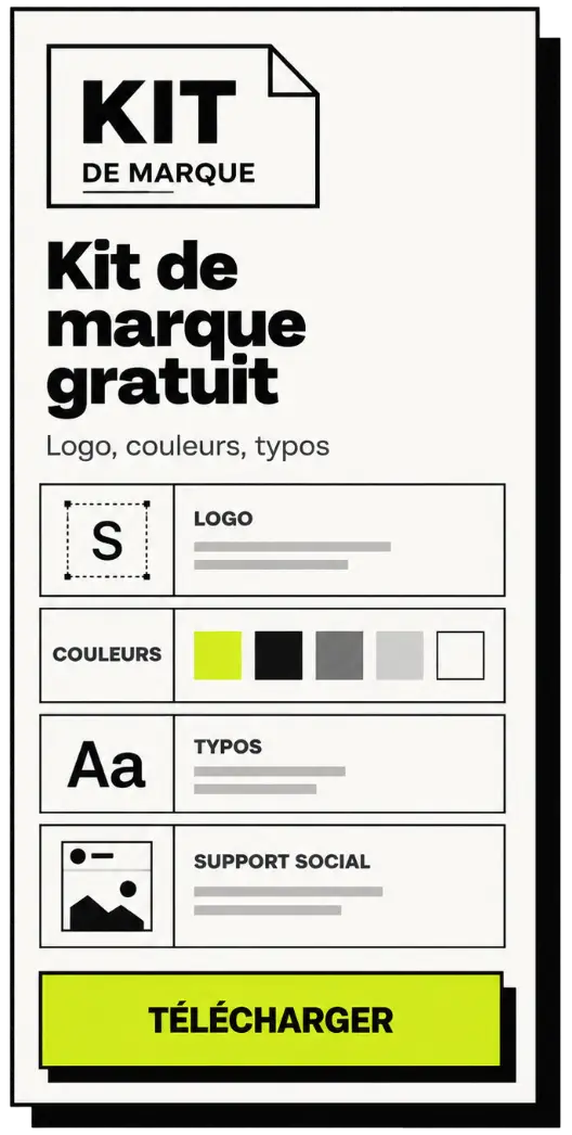 Kit de marque gratuit Site Prêt avec logo couleurs et typographies