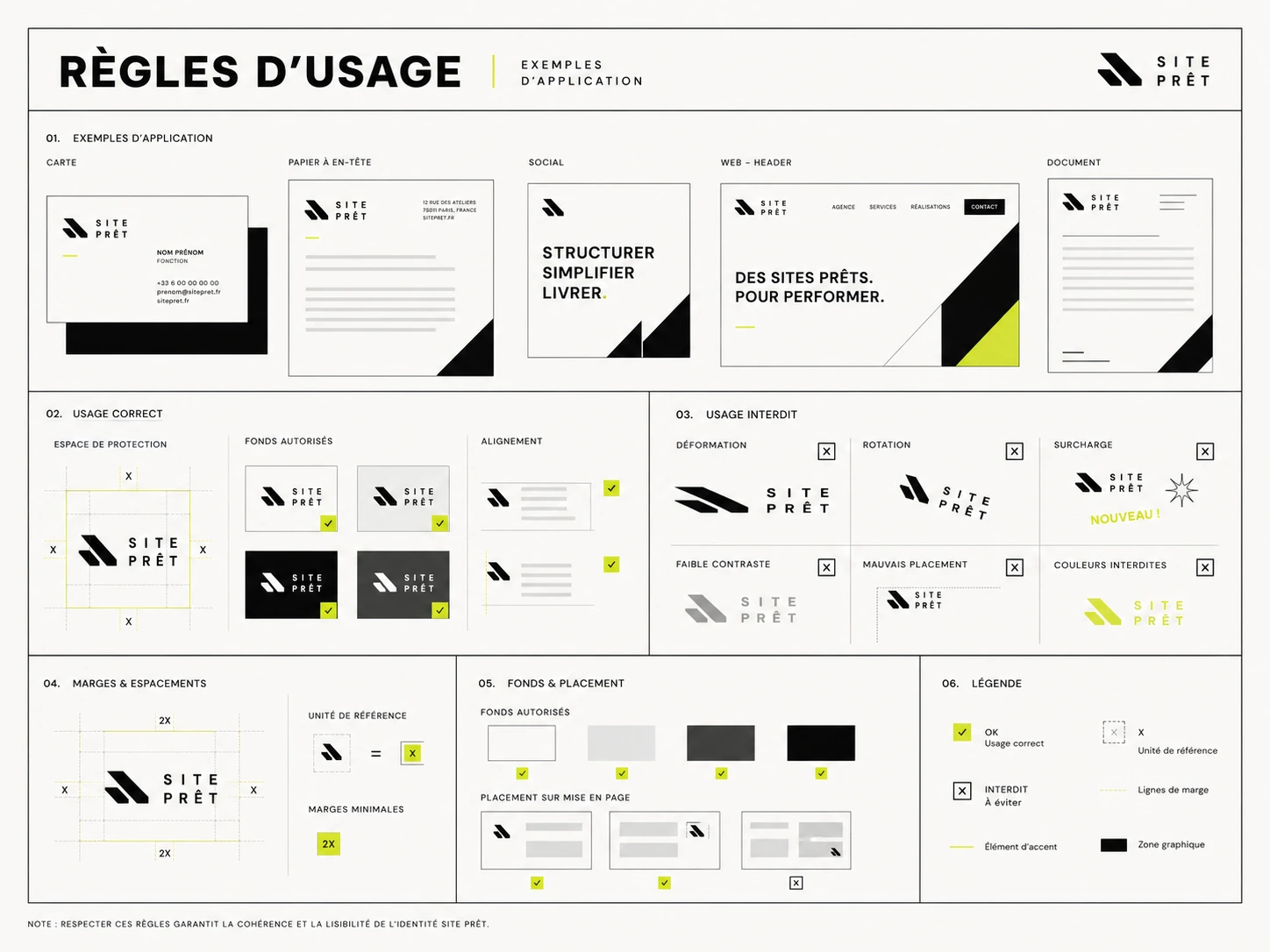 Règles d'usage et exemples d'application charte graphique