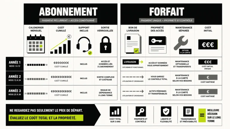 Illustration création site web immobilier avec devis complet et lignes de prix