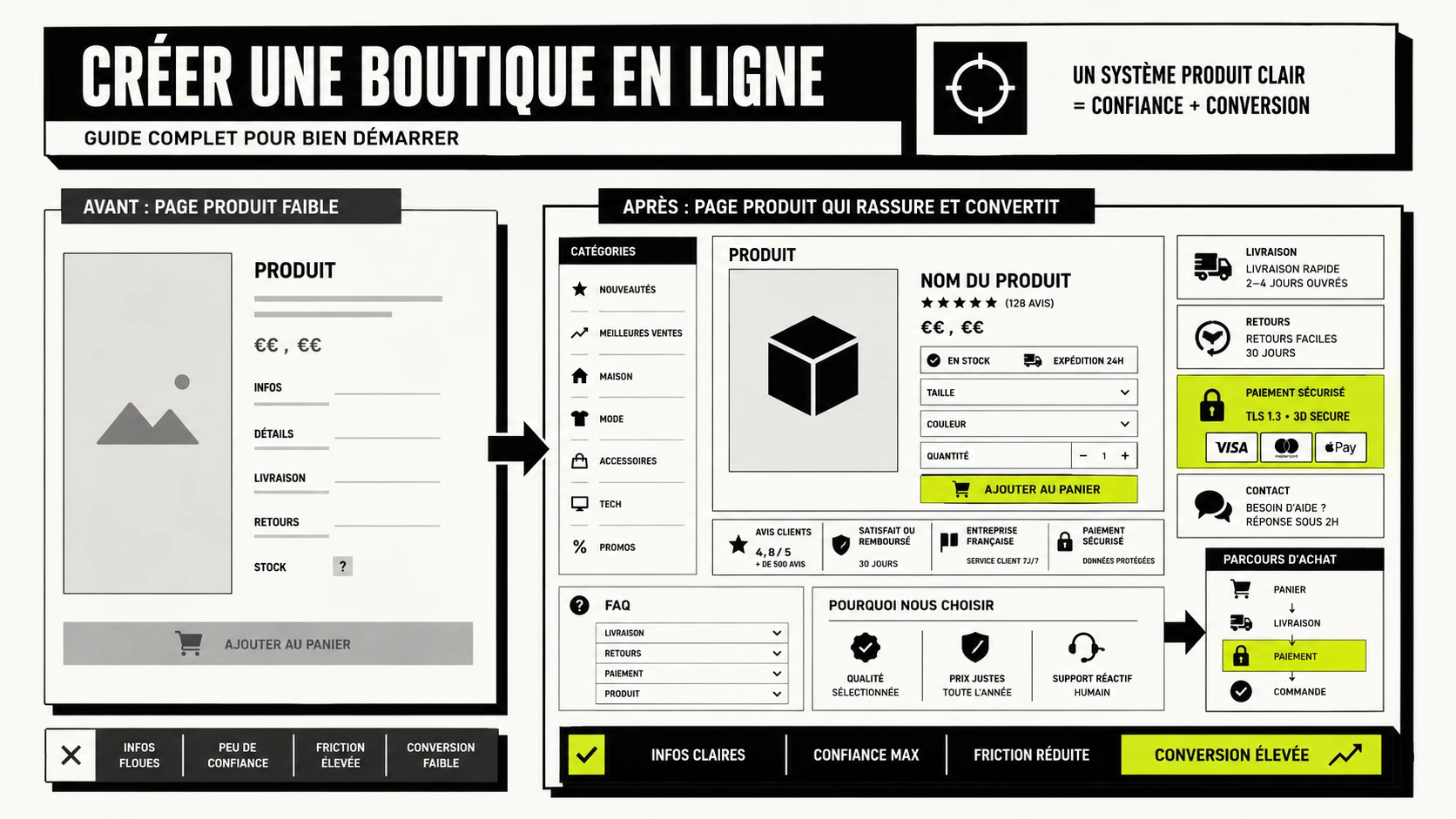 Illustration créer boutique en ligne pour cadrer un projet e-commerce