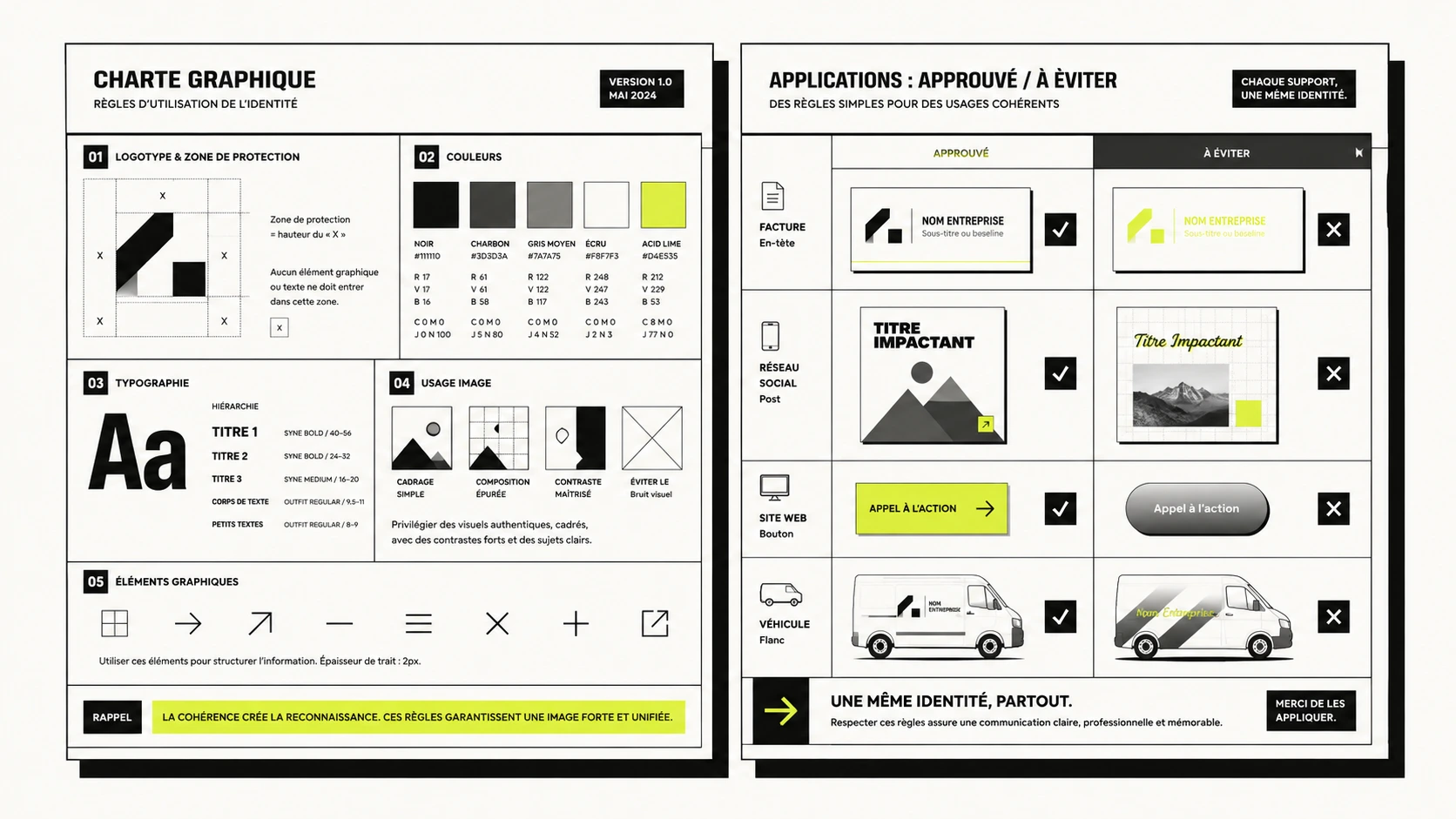 Illustration identité visuelle pour entrepreneur