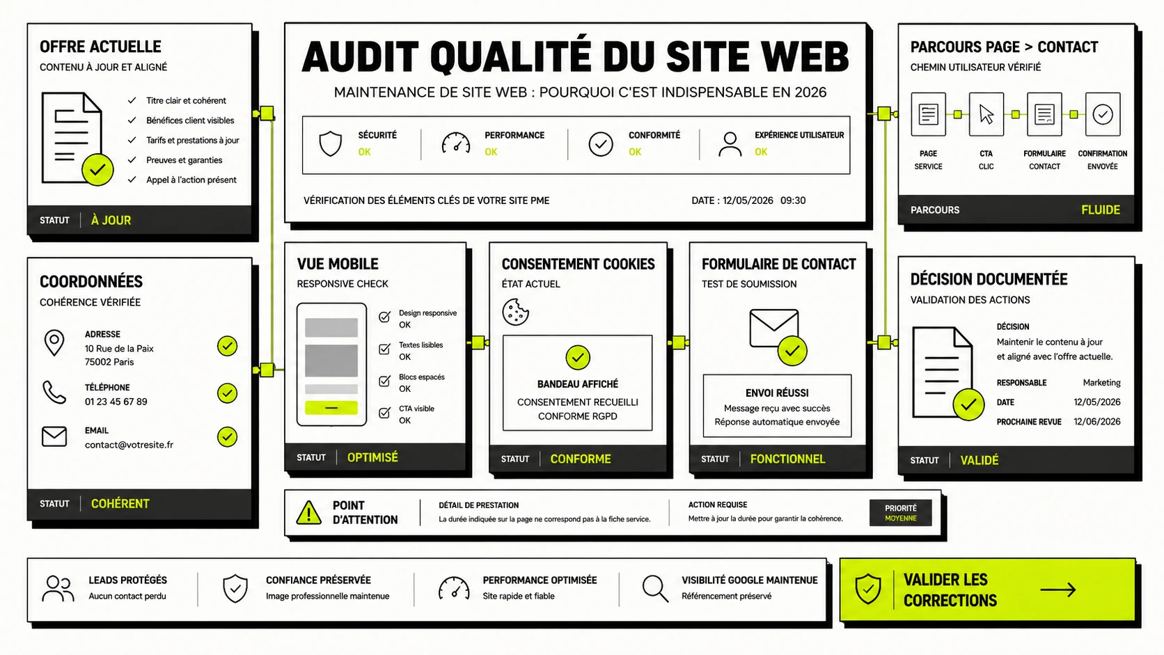 Illustration maintenance site web pour PME en 2026