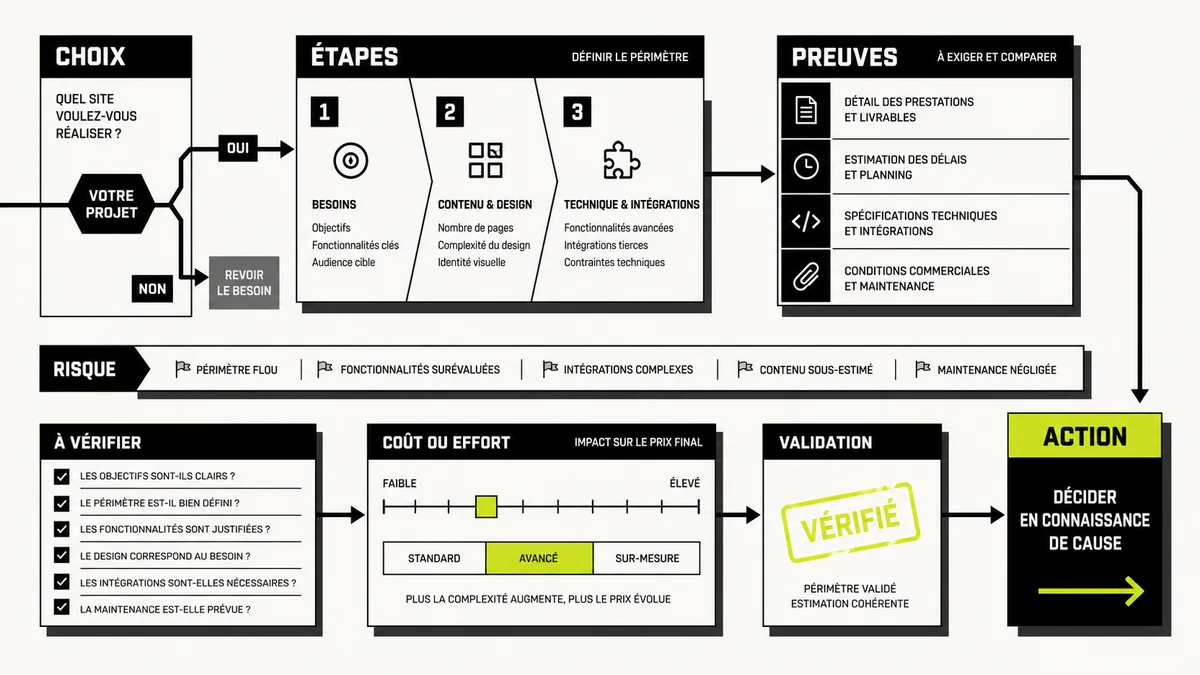 Illustration prix création site web pour ce qui fait varier le prix d'un site professionnel